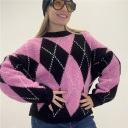 maglione girocollo rombo